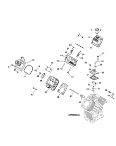 Kohler Ch640-3053 Cylinder Head Diagram and Parts List for 465 4X4-1G202Z-1G313Z-37BCD010 Cub Cadet Lawn Tractor Accessories